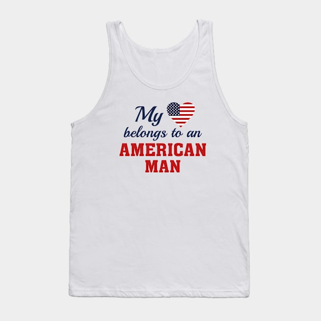 Heart Belongs American Tank Top by VectorPlanet